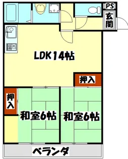 コーポ大東【2階】の間取り