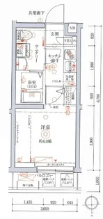 クレヴィスタ北千住【4階】の間取り