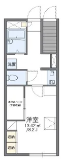 レオパレスウェルカムハート【1階】の間取り