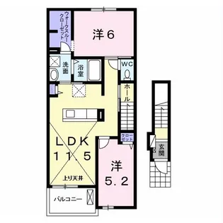 カレント美郷III【2階】の間取り