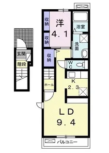 ラブリー B【2階】の間取り