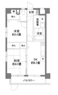 カスタリア新宿七丁目【4階】の間取り