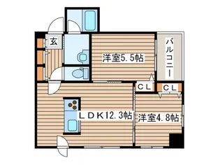 Partire創成イースト【4階】の間取り
