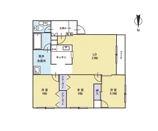 エクセルハイツ【1階】の間取り