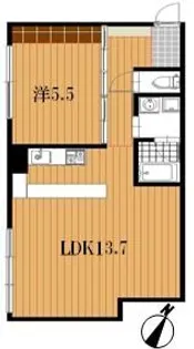 フレンドビル【3階】の間取り