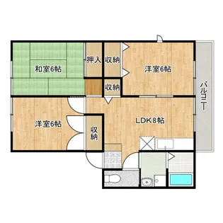 レトア東佐野A棟【1階】の間取り