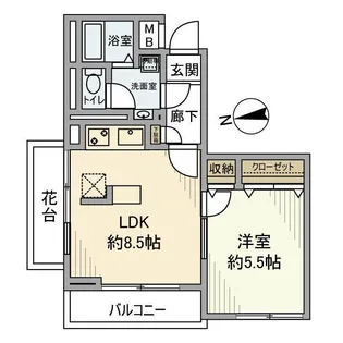 クレール浜田山【2階】の間取り