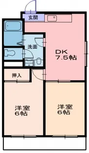 第3赤城コーポ【1階】の間取り