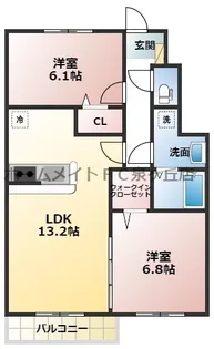 アルミック山荘 A棟【1階】の間取り