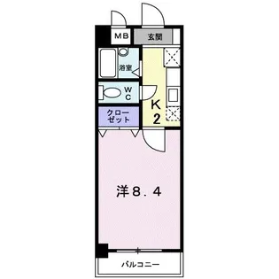エンゼルパレス古賀【4階】の間取り