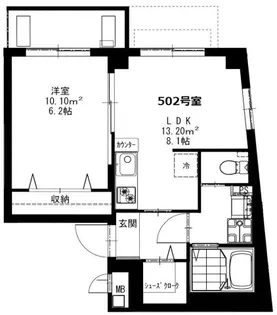 b’CASA町田SQUARE【5階】の間取り