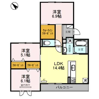 セレナ710【2階】の間取り