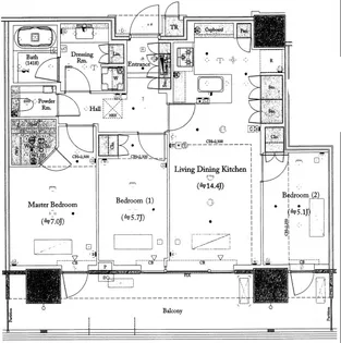 パークコート浜離宮ザタワー【30階】の間取り