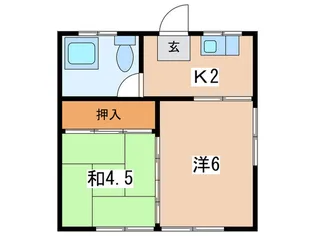レインボーハイツ【2階】の間取り