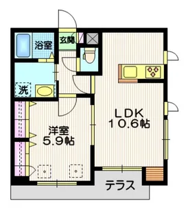 La cour HASUNUMA【1階】の間取り