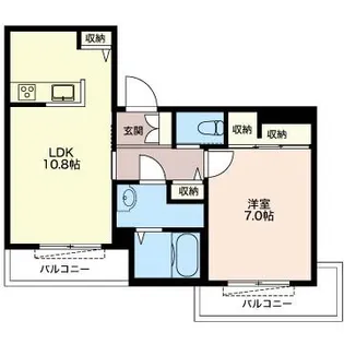スリーアップ若林1・34【2階】の間取り