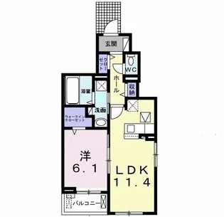 カーサミナミ【1階】の間取り