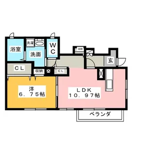 メゾン ベル ビュー【1階】の間取り