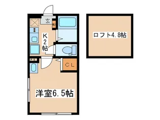 クイ-ンシップ・ラフィ-ナ【2階】の間取り
