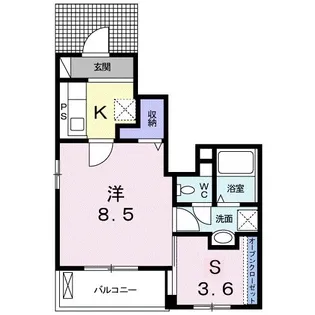 シャルール【1階】の間取り