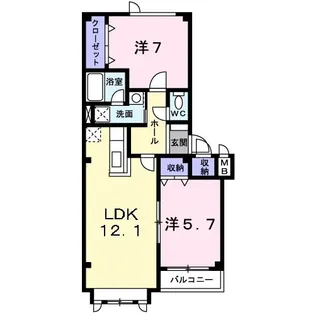センター・ロード【2階】の間取り