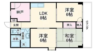 宮本町ハイツ【3階】の間取り