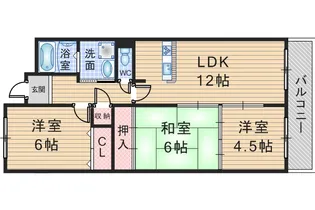 アメニティ緑丘【1階】の間取り