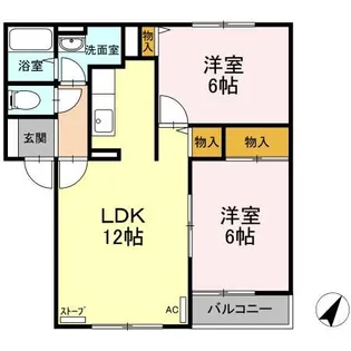 エスポワール【1階】の間取り