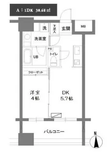 カスタリア森下【7階】の間取り