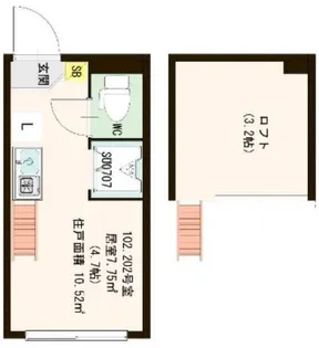 ハーモニーテラス若松町II【2階】の間取り