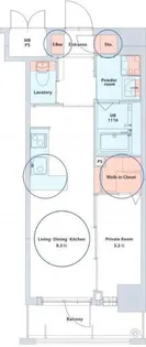 ネストピア博多シティ【3階】の間取り