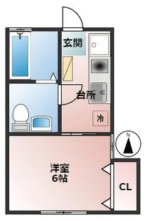 メゾンさつき【1階】の間取り