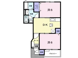 リュミエール・エスト A【1階】の間取り