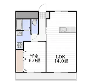 レジデンスシムラB【1階】の間取り