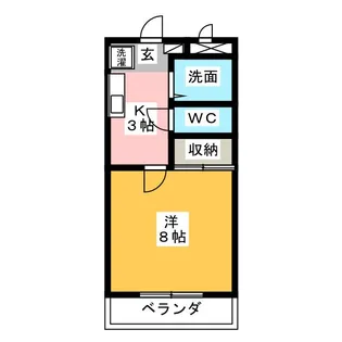 キングズウィッシュハイツ【2階】の間取り