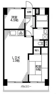 光シャンブル北品川東八ツ山公園【7階】の間取り