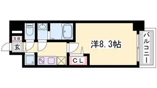 プレサンス神戸グレンツ【4階】の間取り
