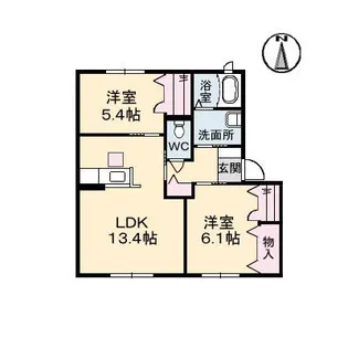 グランマスト平田 B棟【1階】の間取り