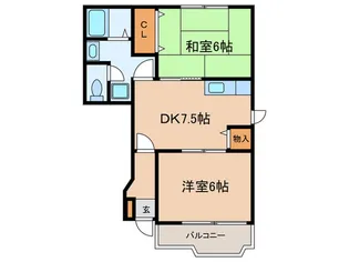 プルミエ気噴【1階】の間取り