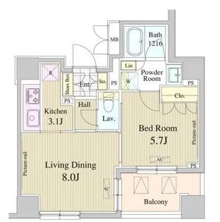 セレサ東日本橋【4階】の間取り