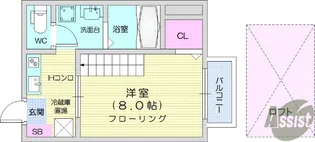 フェリーチェ中江【1階】の間取り