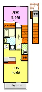 アルコバレーノポンテA【2階】の間取り