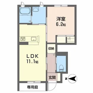 スパジオ コモド 蔵【1階】の間取り
