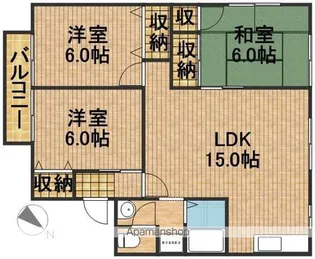 セジュールKOA【2階】の間取り