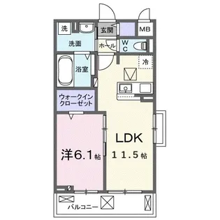 ヒカルサ東加古川【1階】の間取り