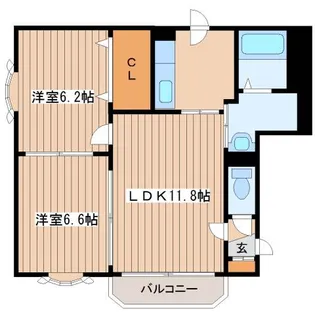ニューエコライフ宮の沢【3階】の間取り