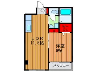 浜町ハイツ【3階】の間取り