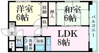 フレグランス大日【3階】の間取り