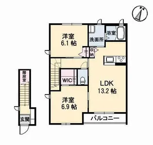 エクリール C棟【2階】の間取り