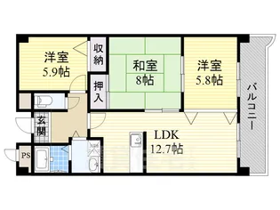 クオリティ五月ヶ丘【2階】の間取り